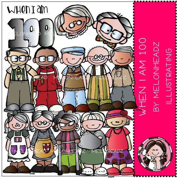 100 years old clip art