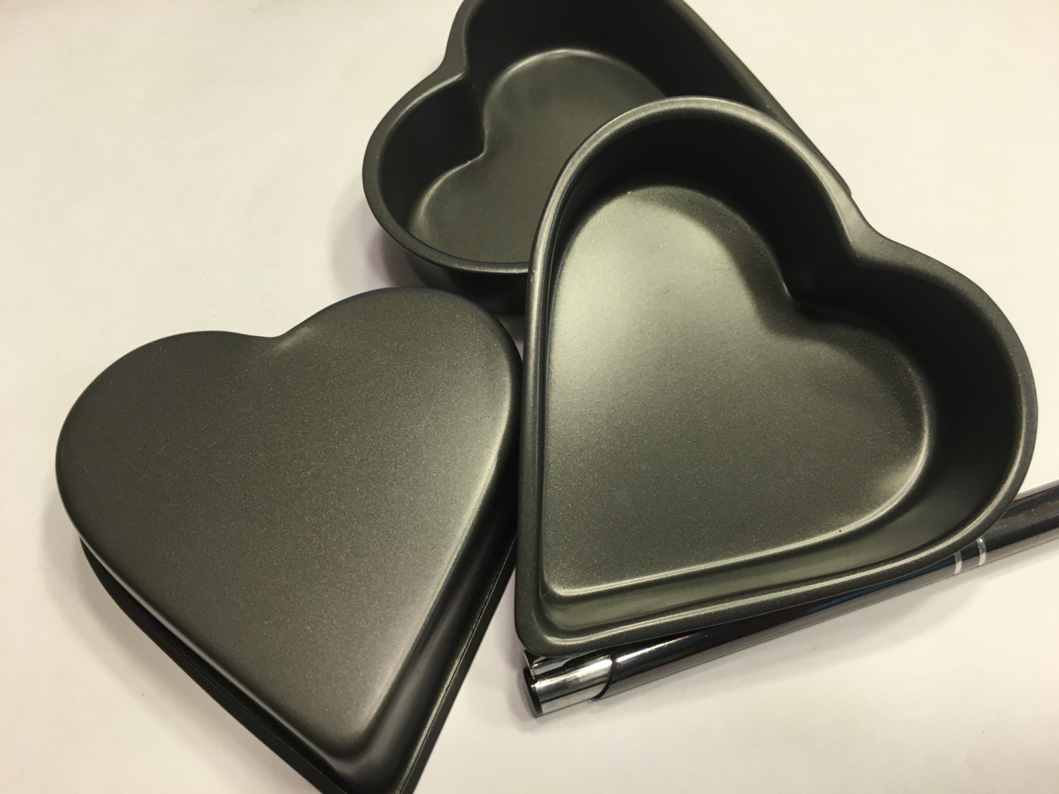 4 small Heart Baking Pans 95 mm BR104