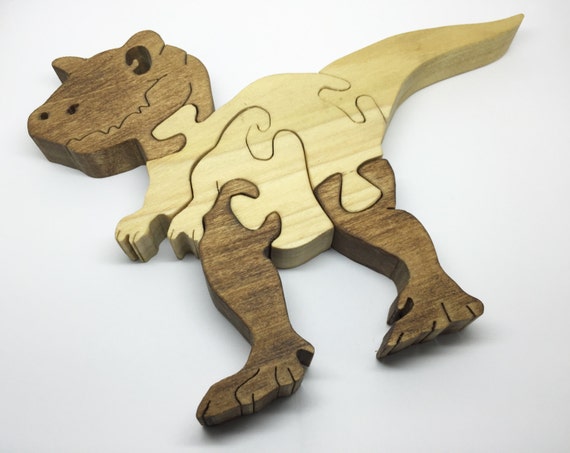 Wooden dinosaur puzzle wooden Toys jigsaw puzzle by GCRDesigns