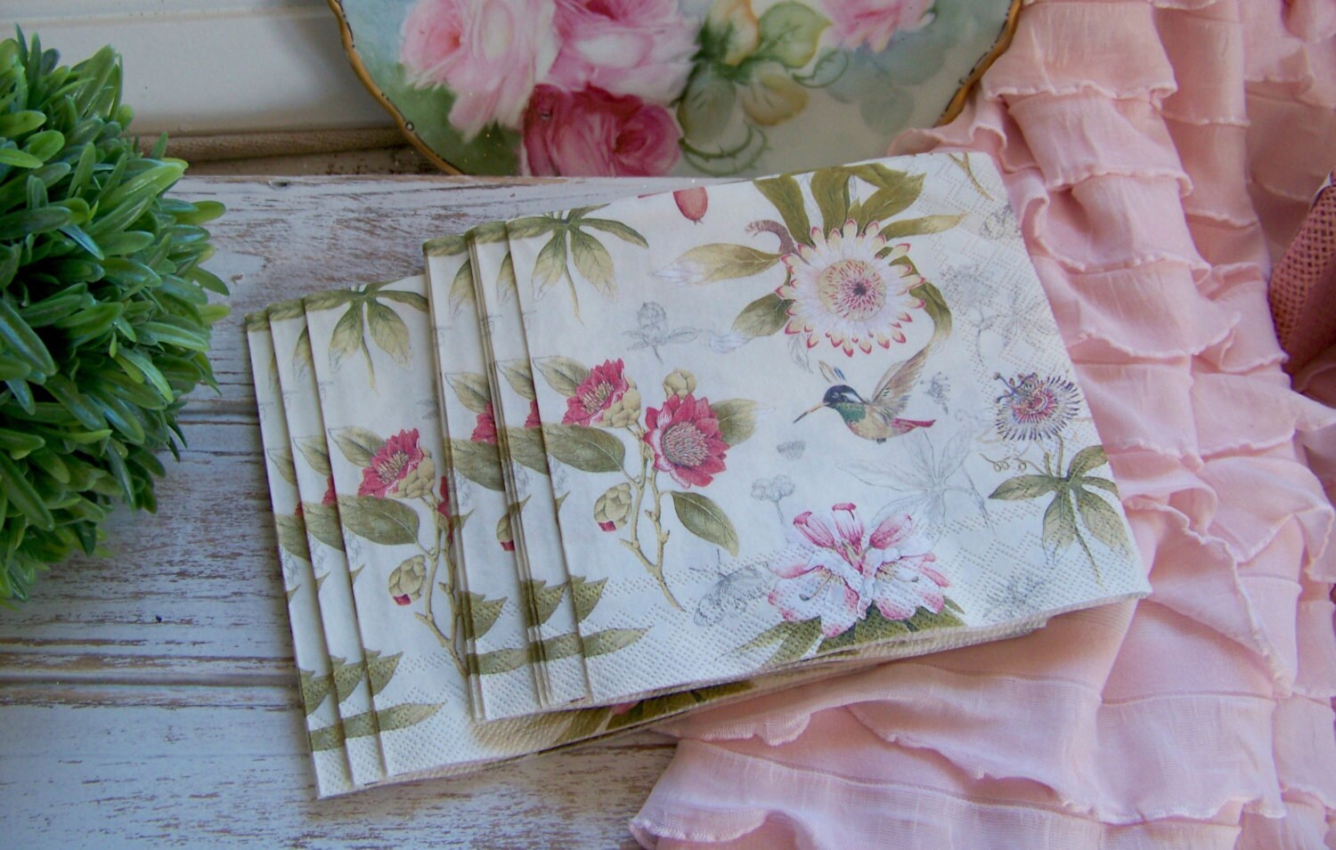 Floral Paper Napkins Decoupage Napkins Decoupage Supplies