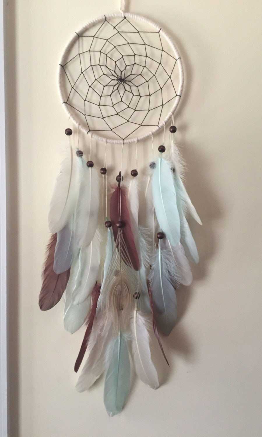 Bohemian Dream Catcher Cream And Aqua Dreamecatcher   Il Fullxfull.1065084945 Rc7p 