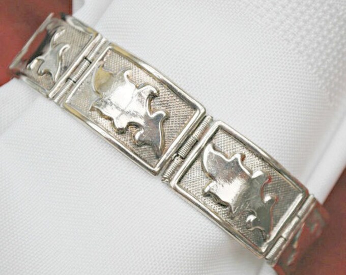 silver link bracelet - Mexican bangle - Tribal southwestern