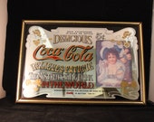 Original Vintage Pub-Style Mirror Coca-Cola Sign