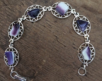 Wampum Bracelet, Wampum Jewelry, native American jewelry, purple Natural Wampum, Genuine Handpicked Wampum shell, Native American gift