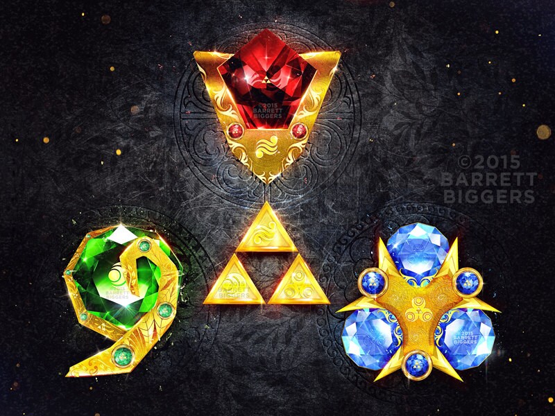 Legend of Zelda Ocarina of Time Spiritual Stones signed
