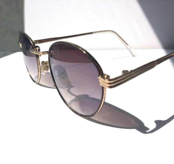 Vintage Gatsby Round Sunglasses / Gold Frames P3 Glasses