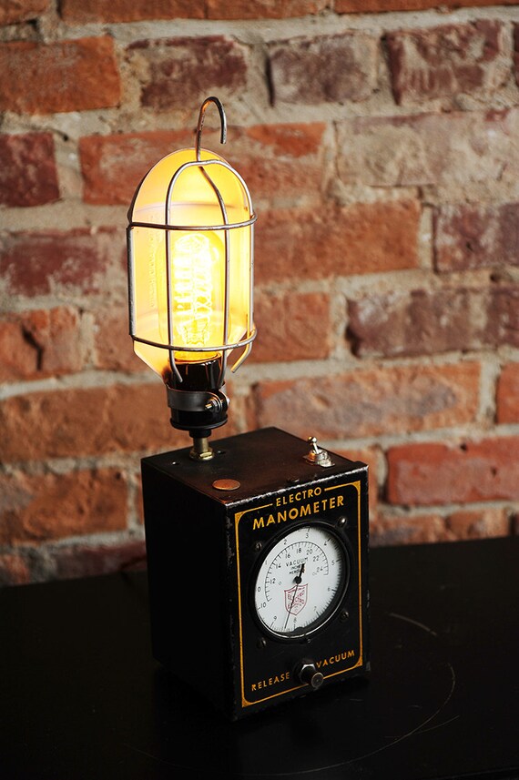 Vintage Manometer Tool Lamp