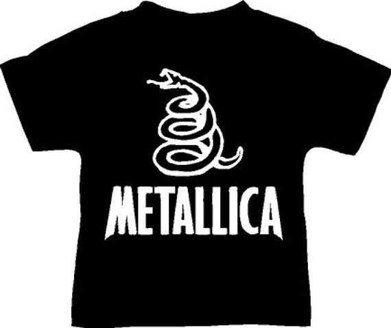 Metallica kids Shirt with name and snake by DIMENSIONSclothing