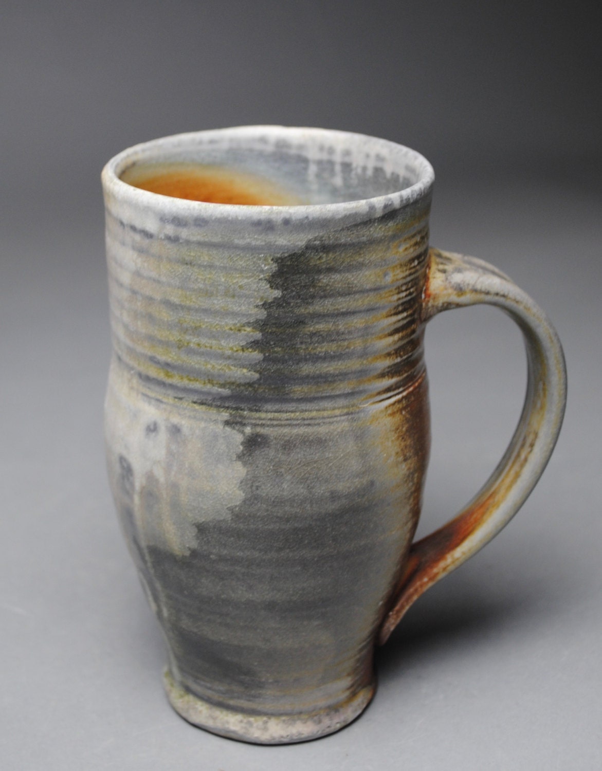 Clay Coffee Mug Beer Stein Wood Fired E21 by JohnMcCoyPottery