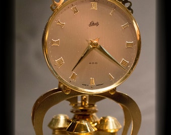 Miniature 400 Day Clock circa 1957 by Jahresuhrenfabrik August Schatz & Sohne