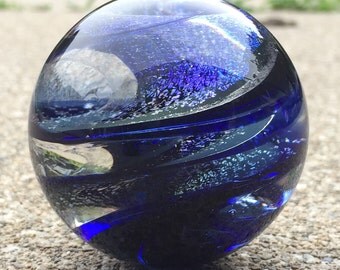 Blue Dream Marble OOAK Contemporary Art Glass by JKLD