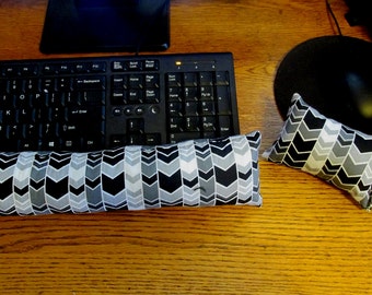 Black and White Wrist Rest, Keyboard Wrist Rest, Mouse Wrist Rest