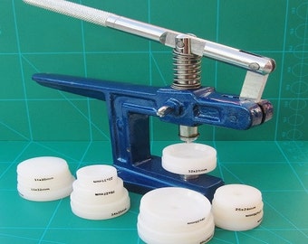 Watch Crystals Bezel and Snap on Watch Back Fitting Press With 12 Nylon Dies