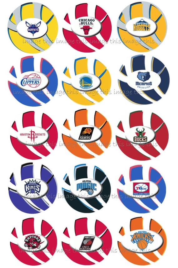 Printable NBA Team Logos One Inch Circles