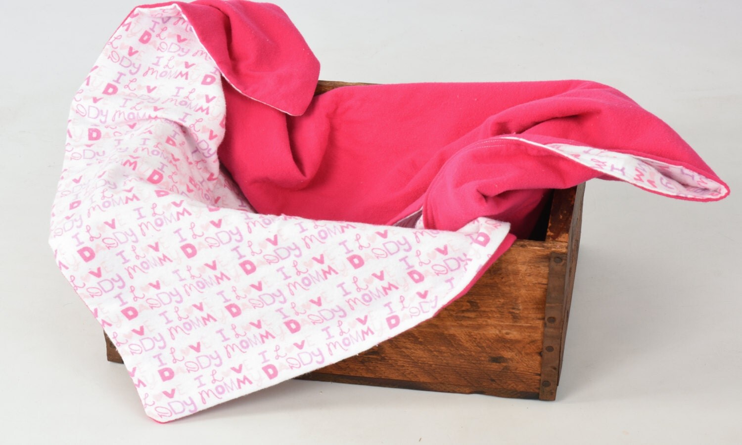 Nursery Flannel Baby Newborn Girl Mommy Daddy Love