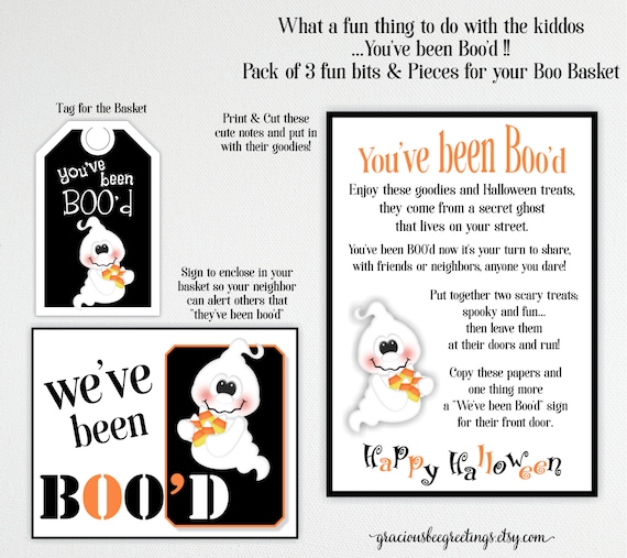 Free Printable You've Been Booed Poem Sign