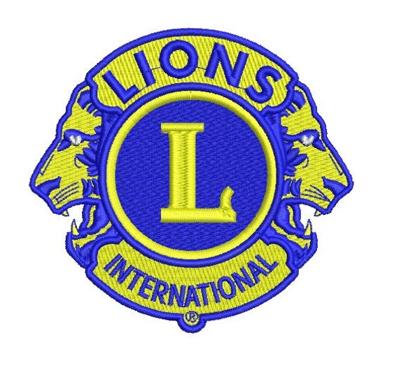 Lions International embroidery design