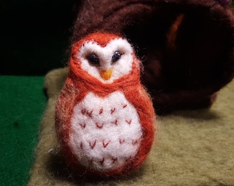 Needle felted owl Wise Owl Needle felted animal Owl Woman