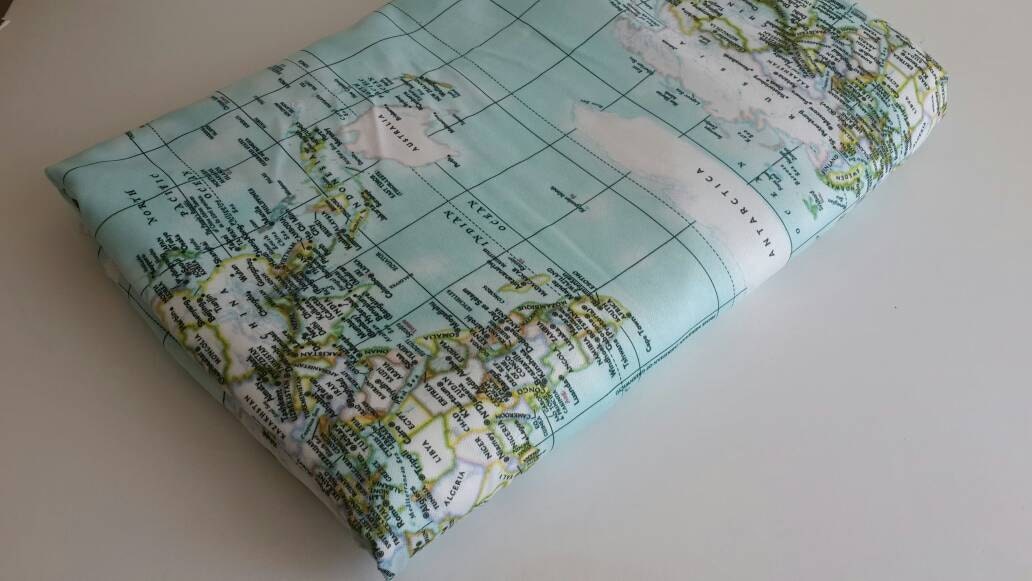 Wholesale map fabric Maps print fabric map of the by MySuppliess