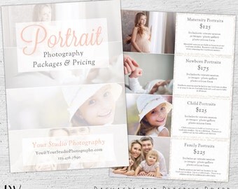 Photography Price List, Photoshop Template, Marketing, Price Sheet, Photography Pricing Template, Photographer, Pricing Guide - 01-008