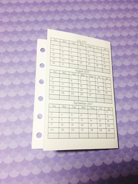 Pocket Size 2017 Yearly FOLDING Calendar