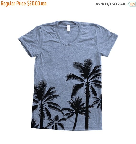 MEMORIAL DAY SALE Palm Tree Shirt Women Custom by Couthclothing
