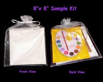 Art Party Paint Party Supply = Blank Canvas Kit for Paint Party Favor or Activity- 3 piece set includes canvas, watercolor, paint, & brush
