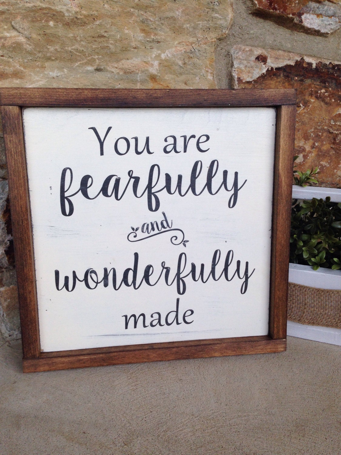 You are Fearfully and Wonderfully made sign by NewCottageDesign