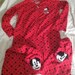 Disney Woman's Red Footie Pajamas Size L/XL ~ Mickey Mouse Pajams, Sleepwear