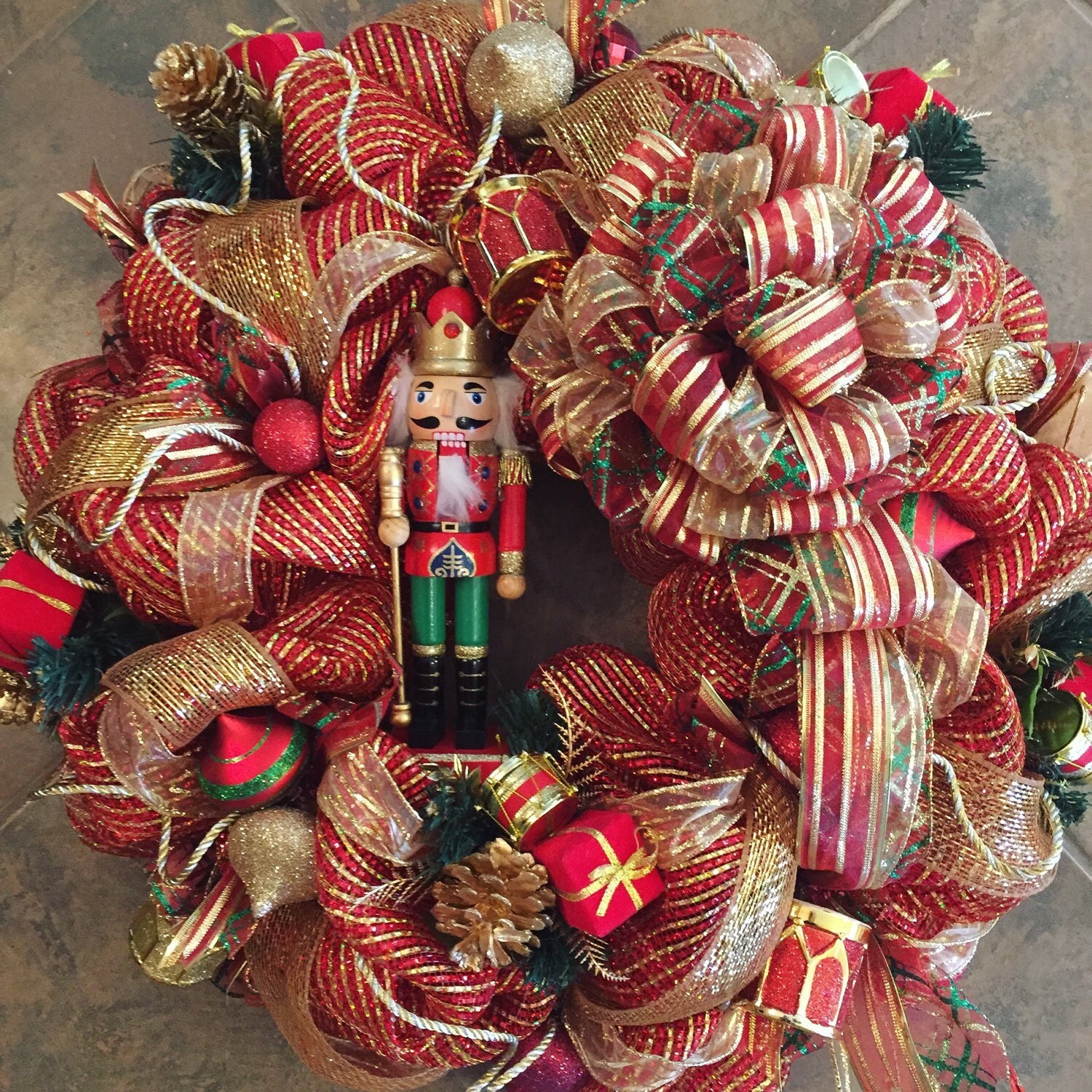Nutcracker wreath by LaFeteDecor on Etsy