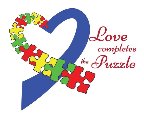 Free Svg Peace Love Puzzle Autism