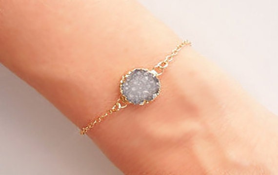 Personalized Druzy Bracelet