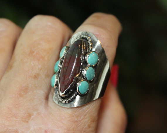 Ruby Zoisite Ring Turquoise Ring By MyFascinationStreet On Etsy