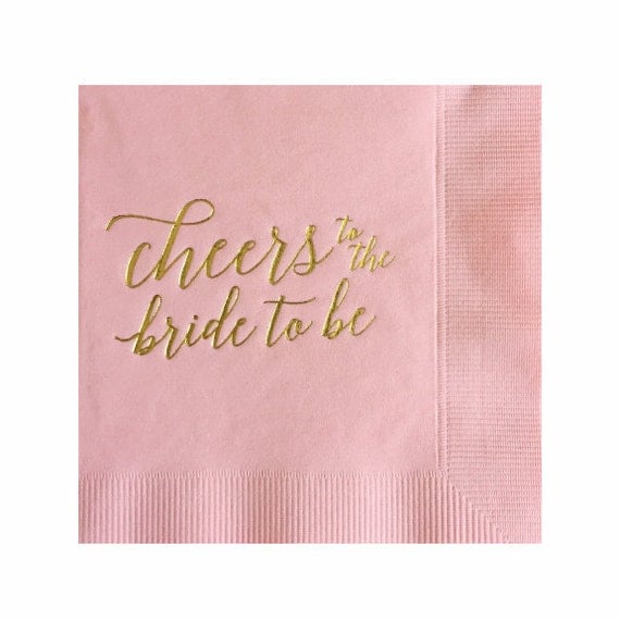 Bride to Be Napkins Gold Foil Napkins Bridal Shower