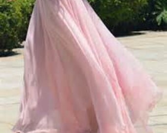 Bridesmaid Dress - Flowy Chiffon Maxi Skirt - Wedding Skirt - Womens Custom Skirt - Bridal Party Skirt - Maxi Skirt - Flowing Skirt