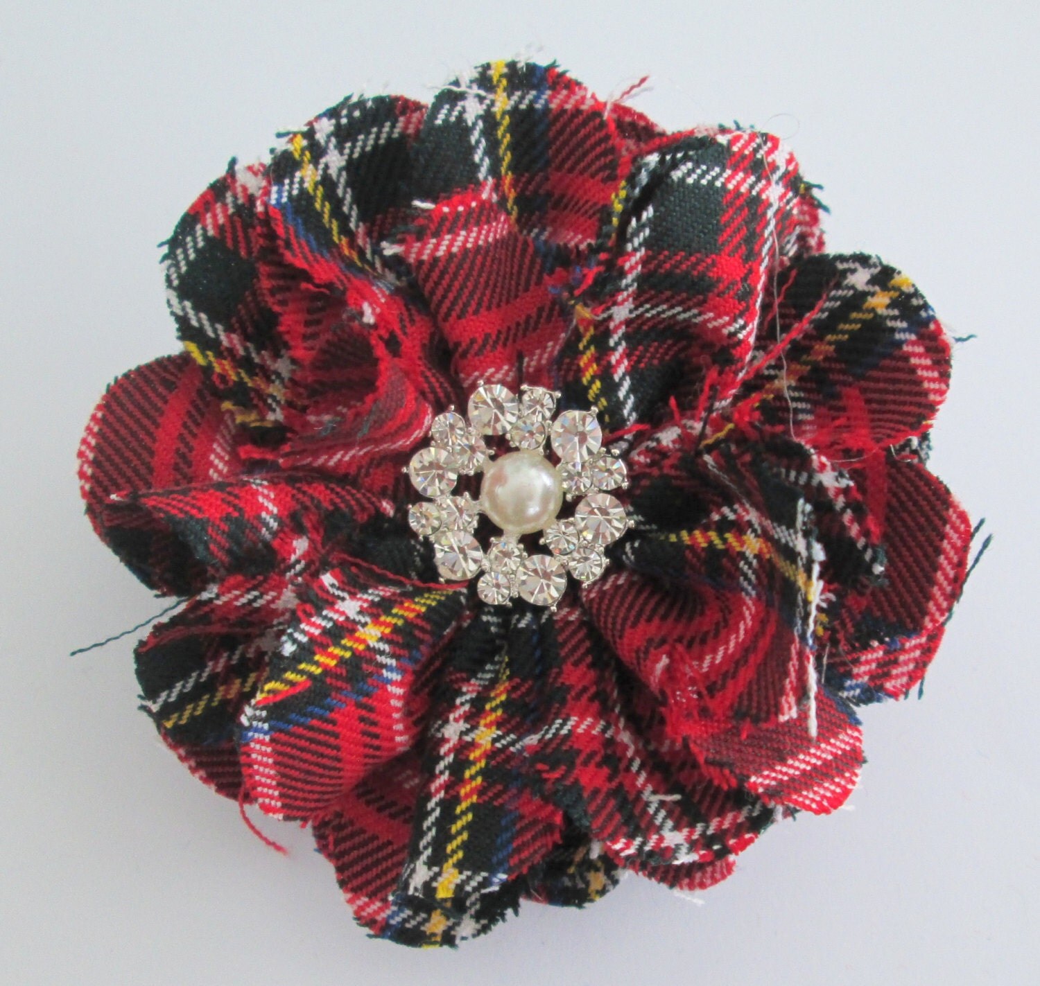 Plaid Brooch Tartan Brooch Royal Stewart Tartan Corsage