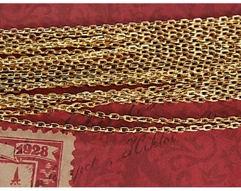 32 ft of 3mm x 2.5mm Gold Plated Chain (CH77)