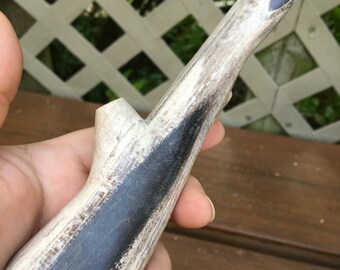 Hand Carved Petrified Wood Branch from Indonesia