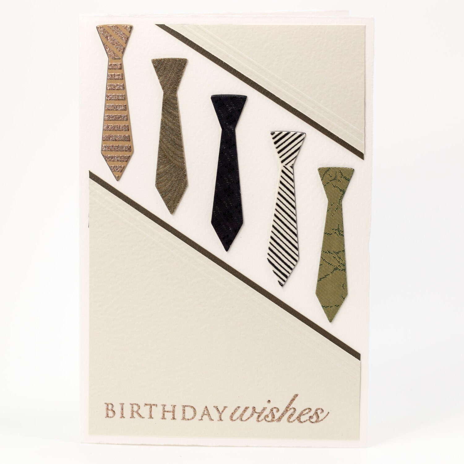Handmade Neck Tie Birthday Card Classy Masculine Birthday