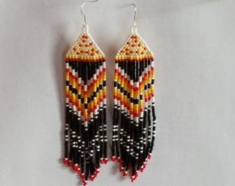 Native American Beaded Earrings Inspired. Colorful Earrings. Gift For Woman