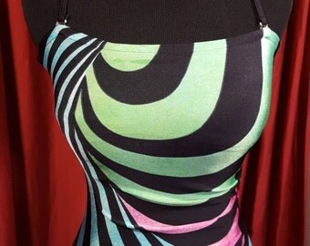 1990's Neon Print One Piece Swimsuit (Marked down 1/20)