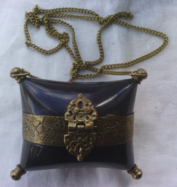 vintage brass purse