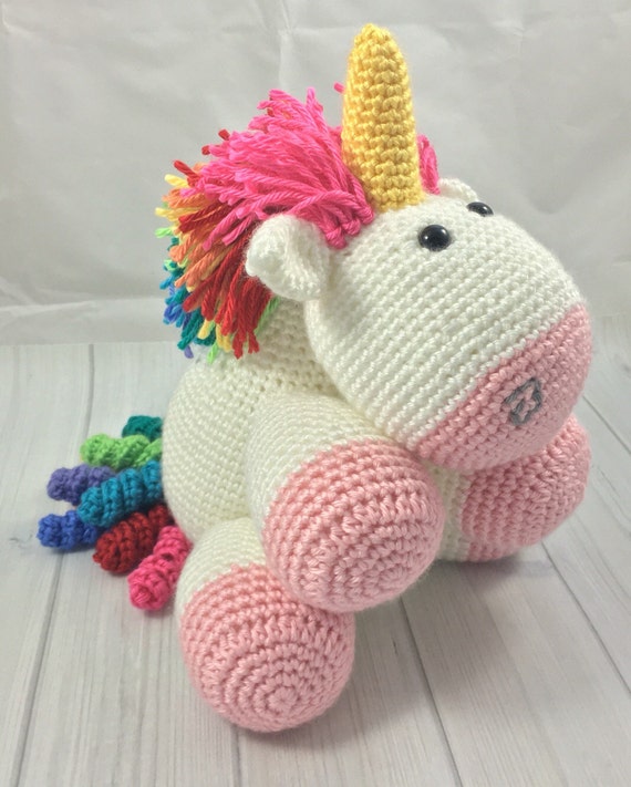 stuffed unicorn rainbow