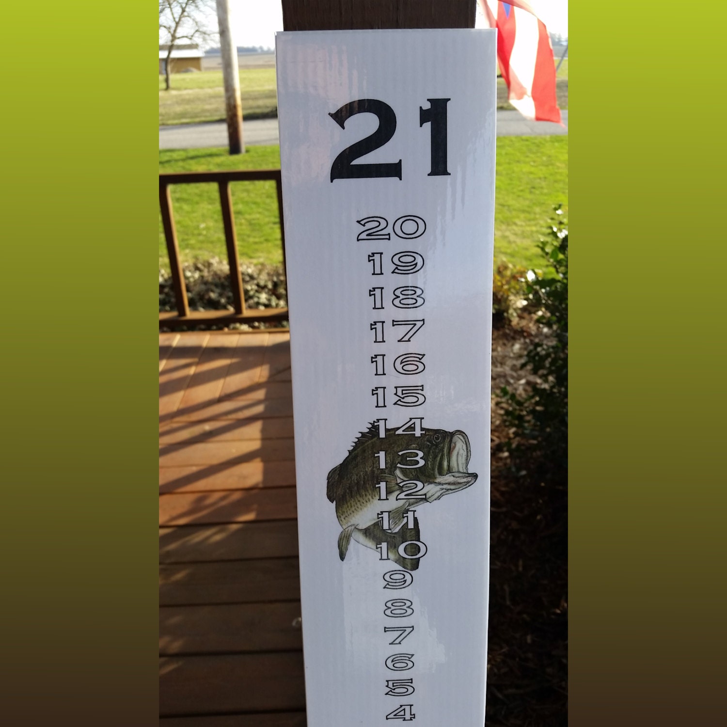 Cornhole Horseshoe Scoreboard Score Keeper Sign Bass