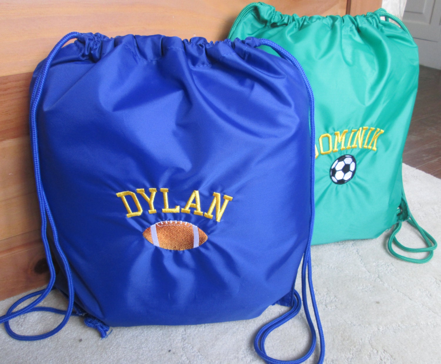 Personalized Sports Cinch Sacks /Bags Basketball Golf
