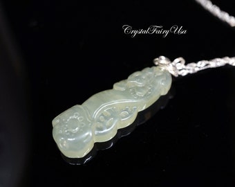 Chinese Jade Necklace - Green Jade Necklace Jade Jewelry Fengshui Necklace