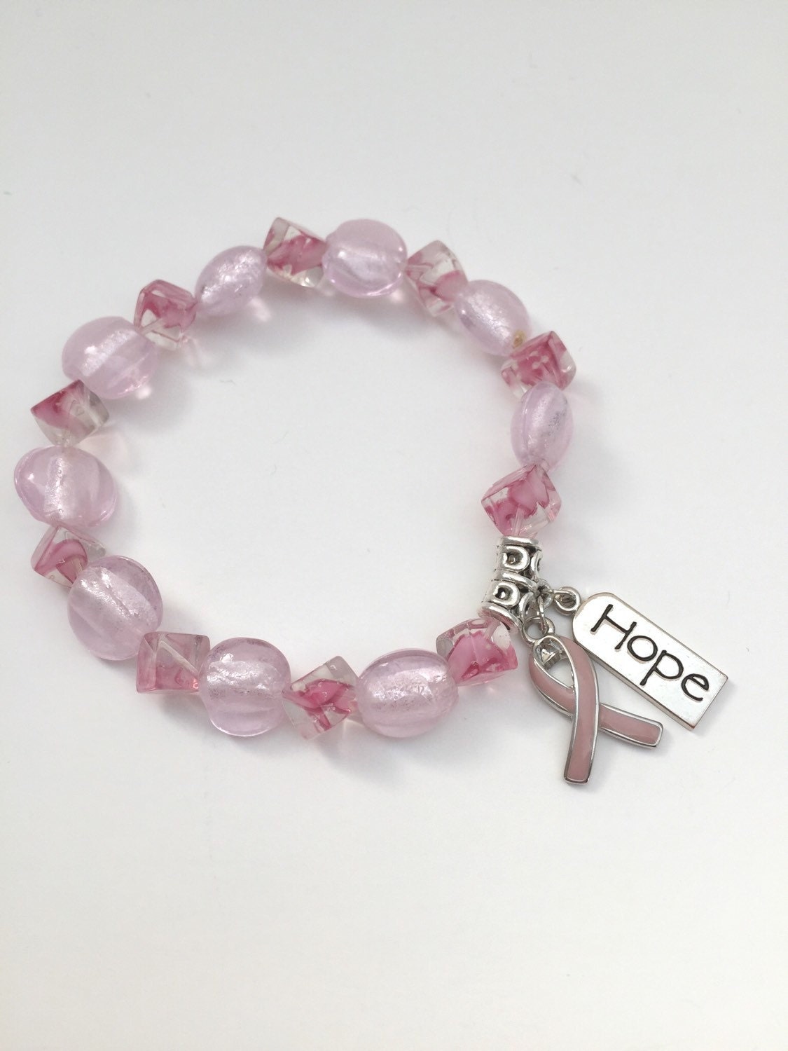 Breast cancer beaded bracelets Clearance