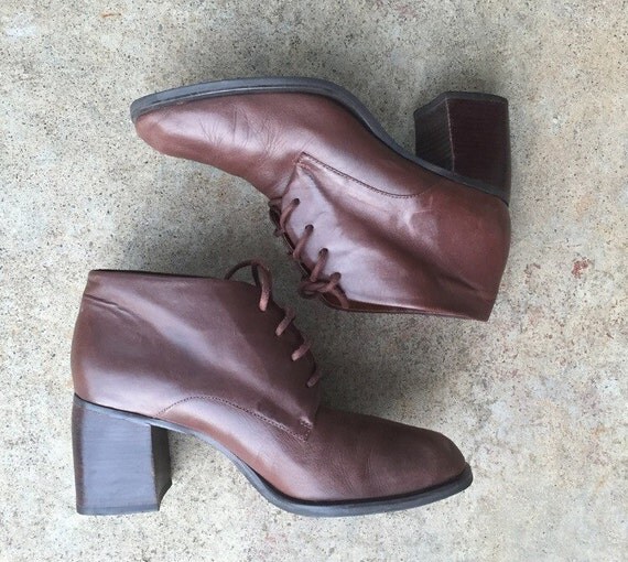 Vintage Etienne Aigner Oblood Leather Boots