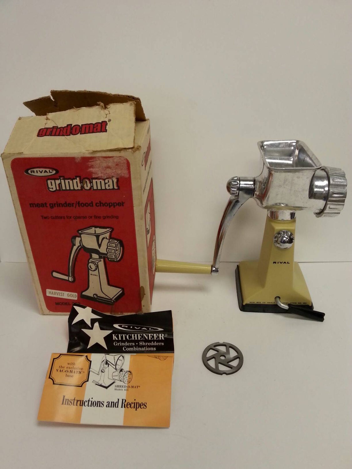 Free Shipping Rival GrindOMat Meat Grinder Food Chopper