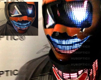 Pumpkin Robot Mask VI - Halloween Mask Bot Costume for DJ Helmet LED Mask Rave Ai Robot Costume Cosplay Cyborg Party Mask watchdog Outfits